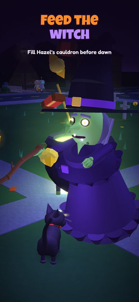 Delivering candy to Hazel the witch